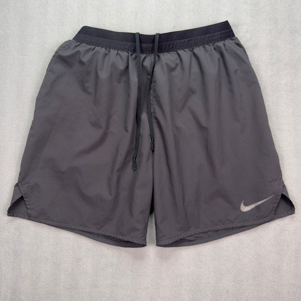 Nike Dri-FIT Running Shorts Mens Medium Gray Athletic Training Gym Pockets